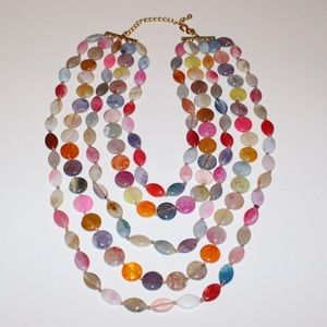 Kenneth Jay Lane Boho Multicolored Stone Necklace